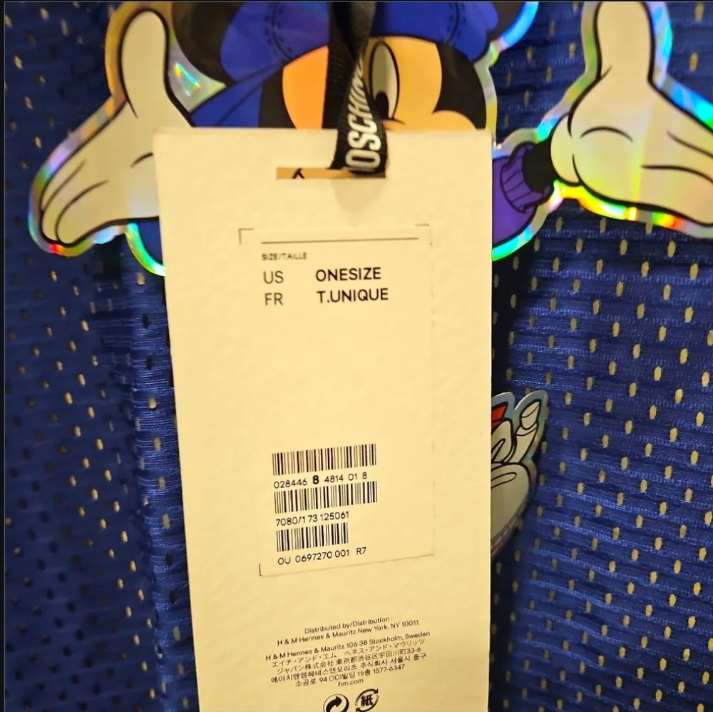 MOSCHINO x H&M | Blue Mesh Disney Mouse Scarf NWT